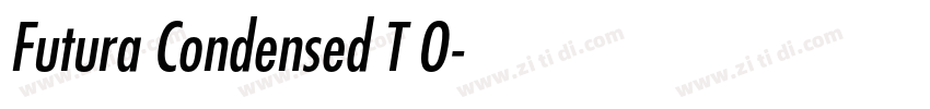 Futura Condensed T O字体转换